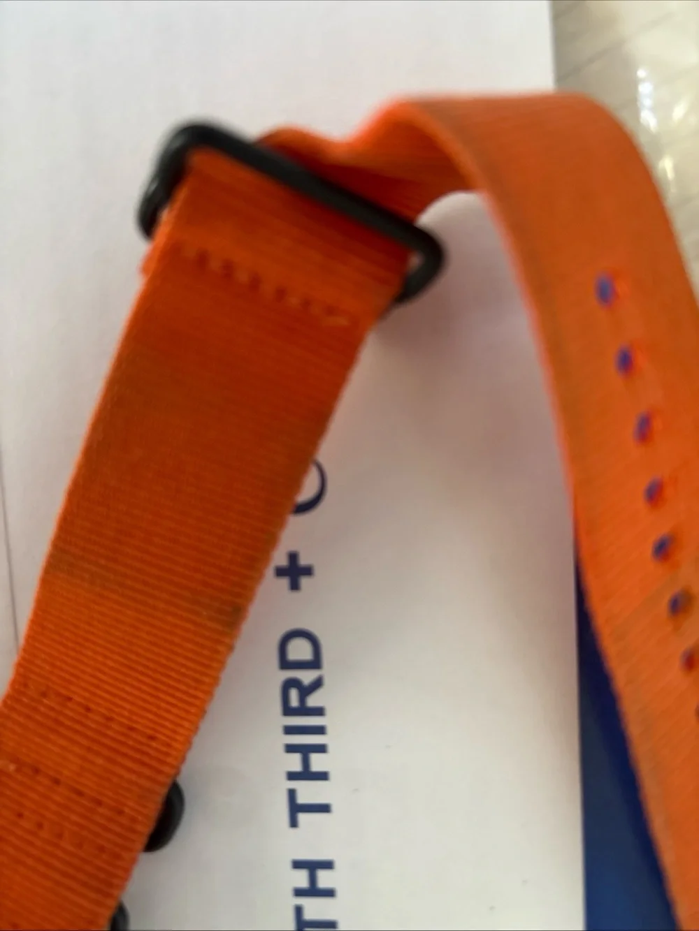 Men's Orange Canvas wrist watch band by Diesel